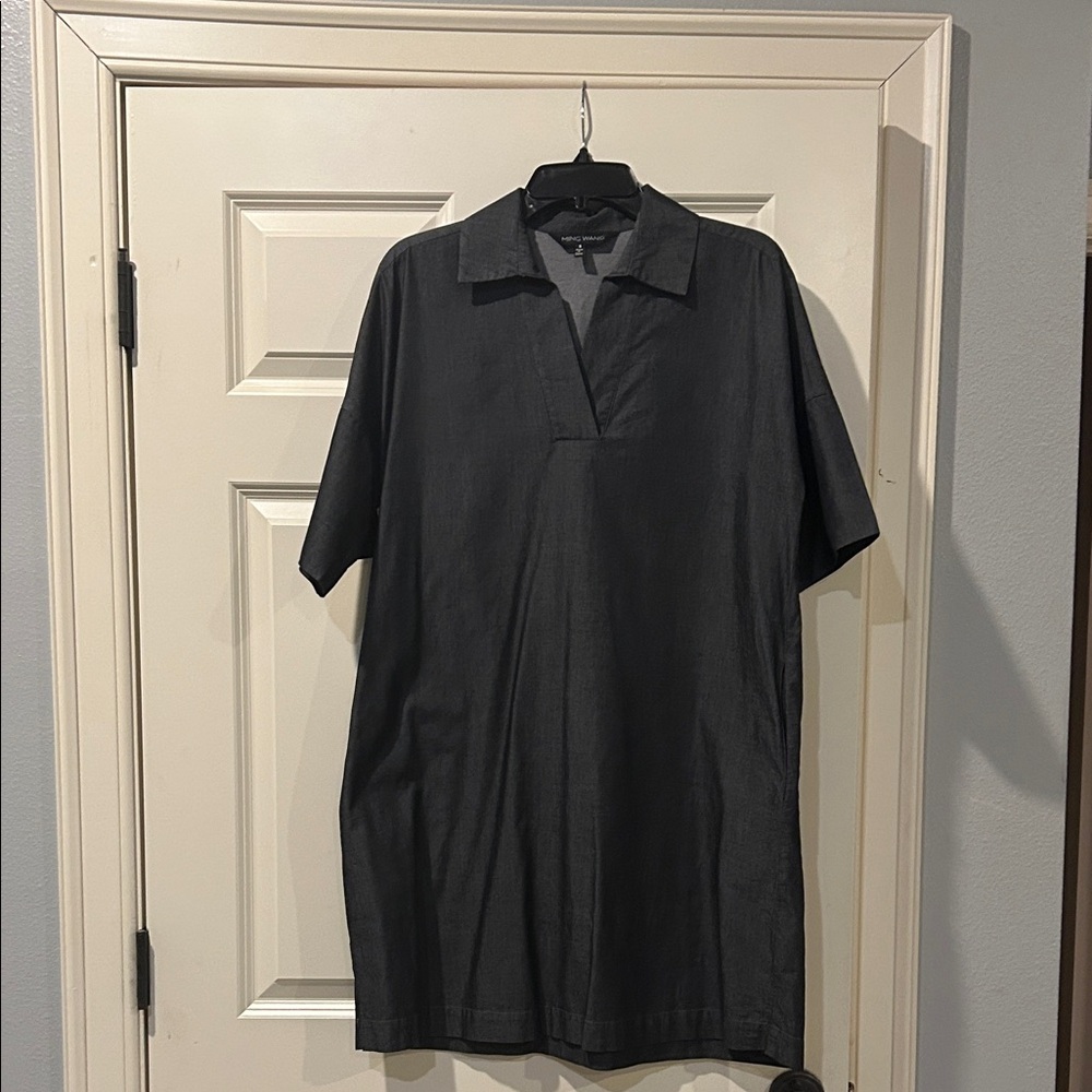 Ming Wang Black Polo Dress